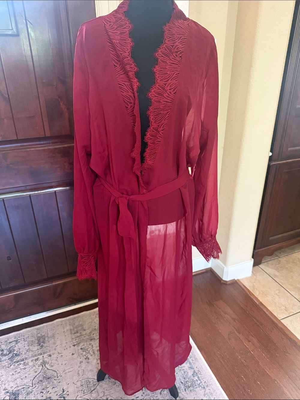 Fifty Shades of Grey Chiffon Robe Plus Wine NWT